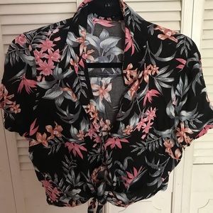 Tropical print blouse